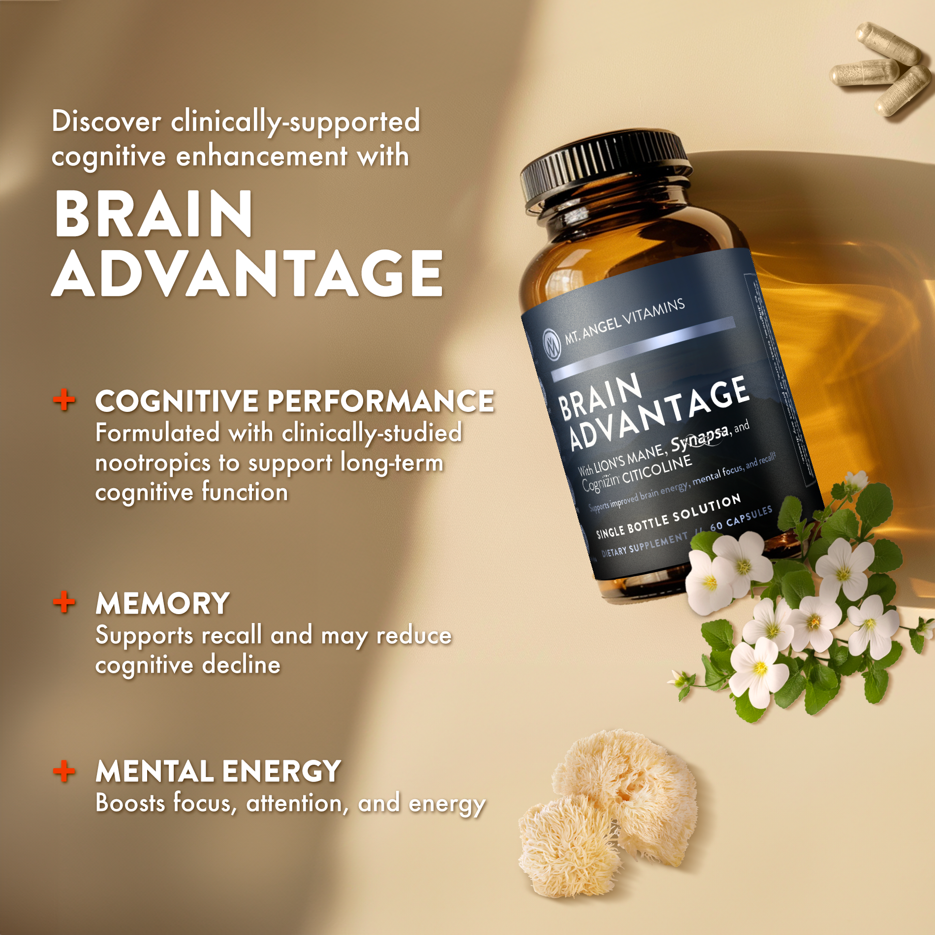 Mt. Angel Vitamins' Brain Advantage -  60 CT