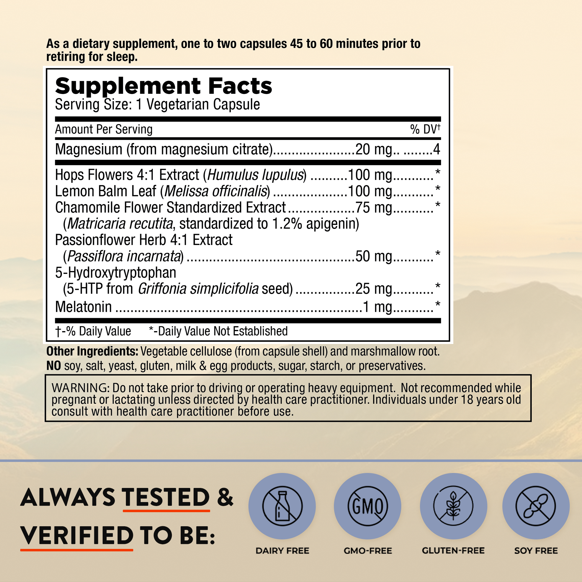Mt. Angel Vitamins' Sleepy Sleep - 60 Capsules: 60