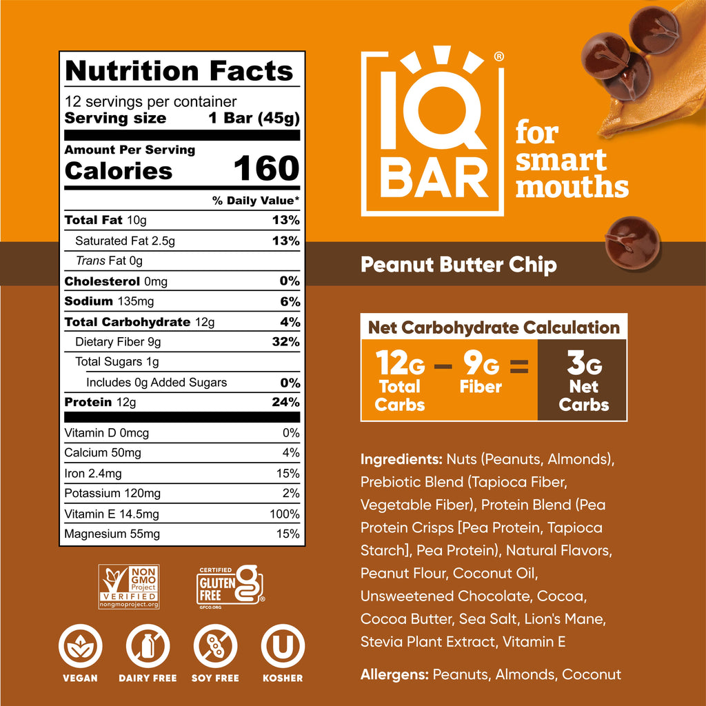 Peanut Butter Chip | IQBAR | Single Bar
