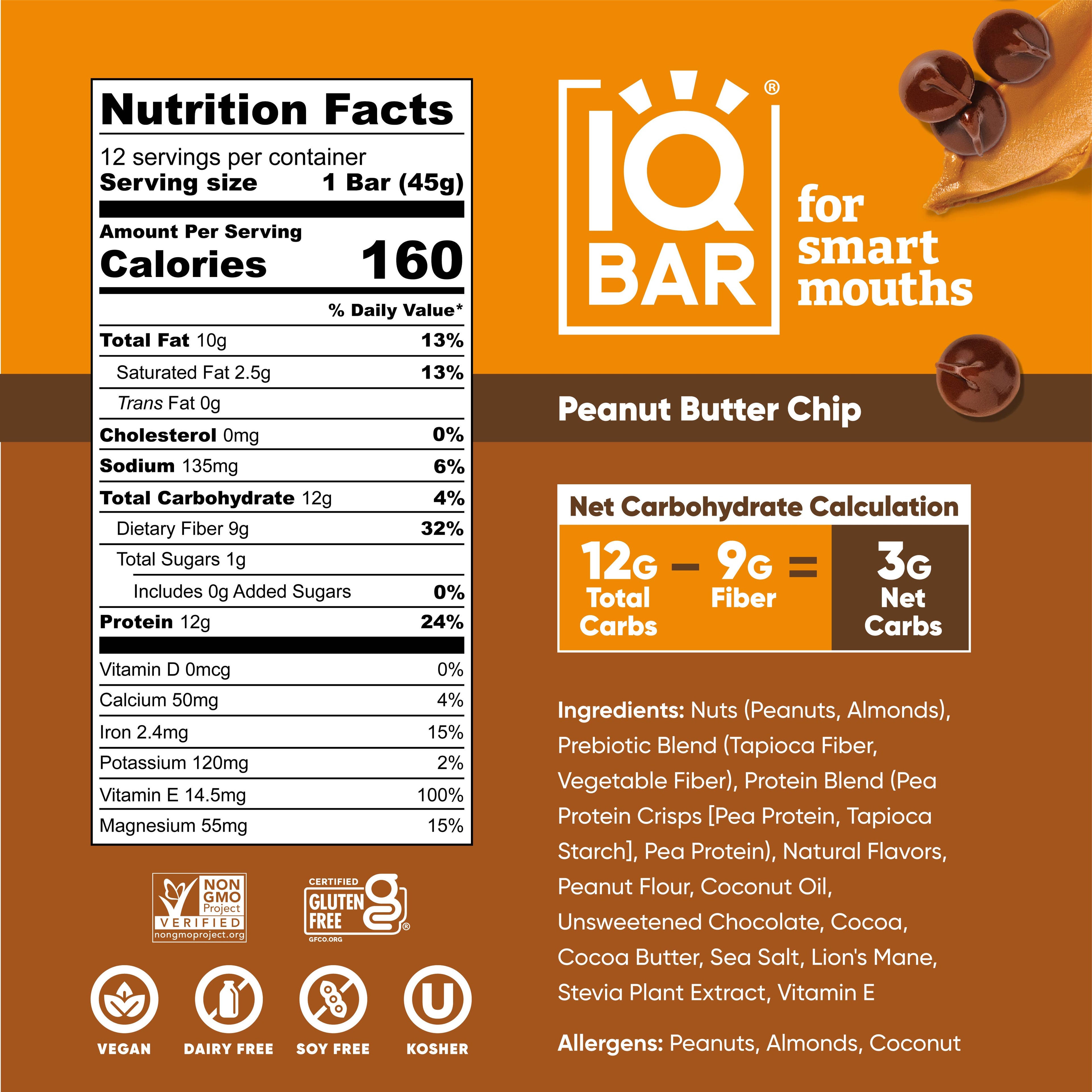 Peanut Butter Chip | IQBAR | Single Bar