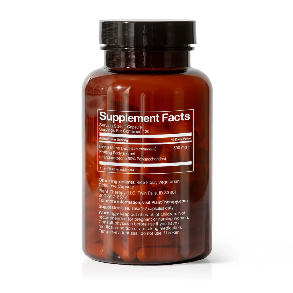 Lion's Mane Herbal Supplement Capsules-120 Capsules