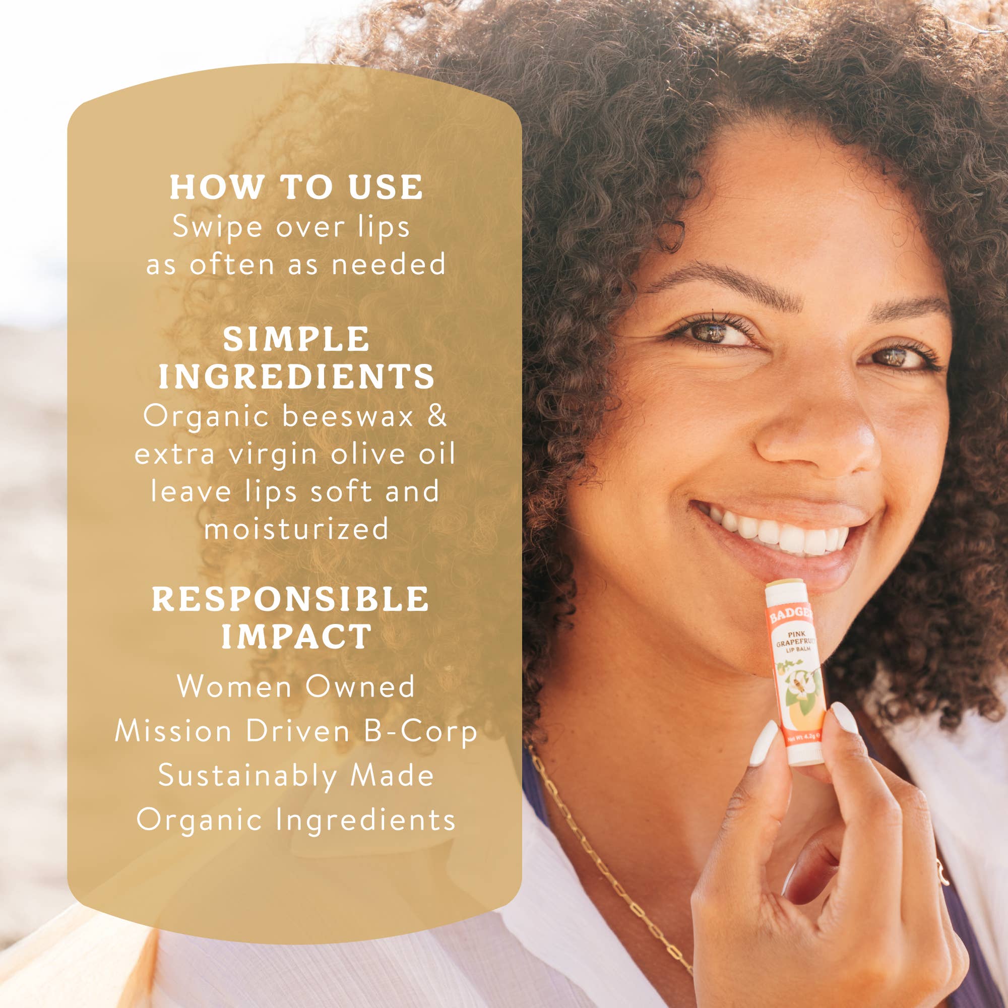 Badger Vanilla Madagascar Classic Lip Balm Soothing Lip Care: 0.15oz Sticks