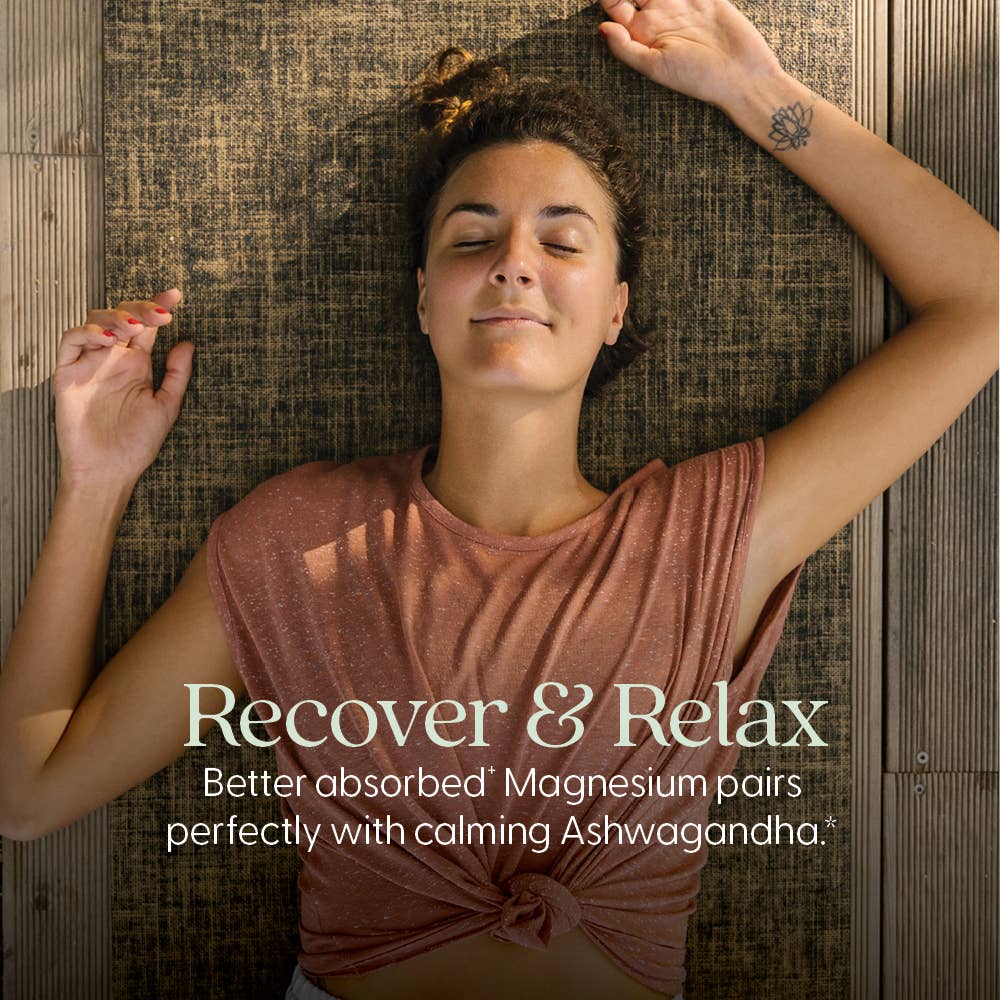 Magnesium & Ashwagandha, Muscle Recovery, Heart & Bone, 30t