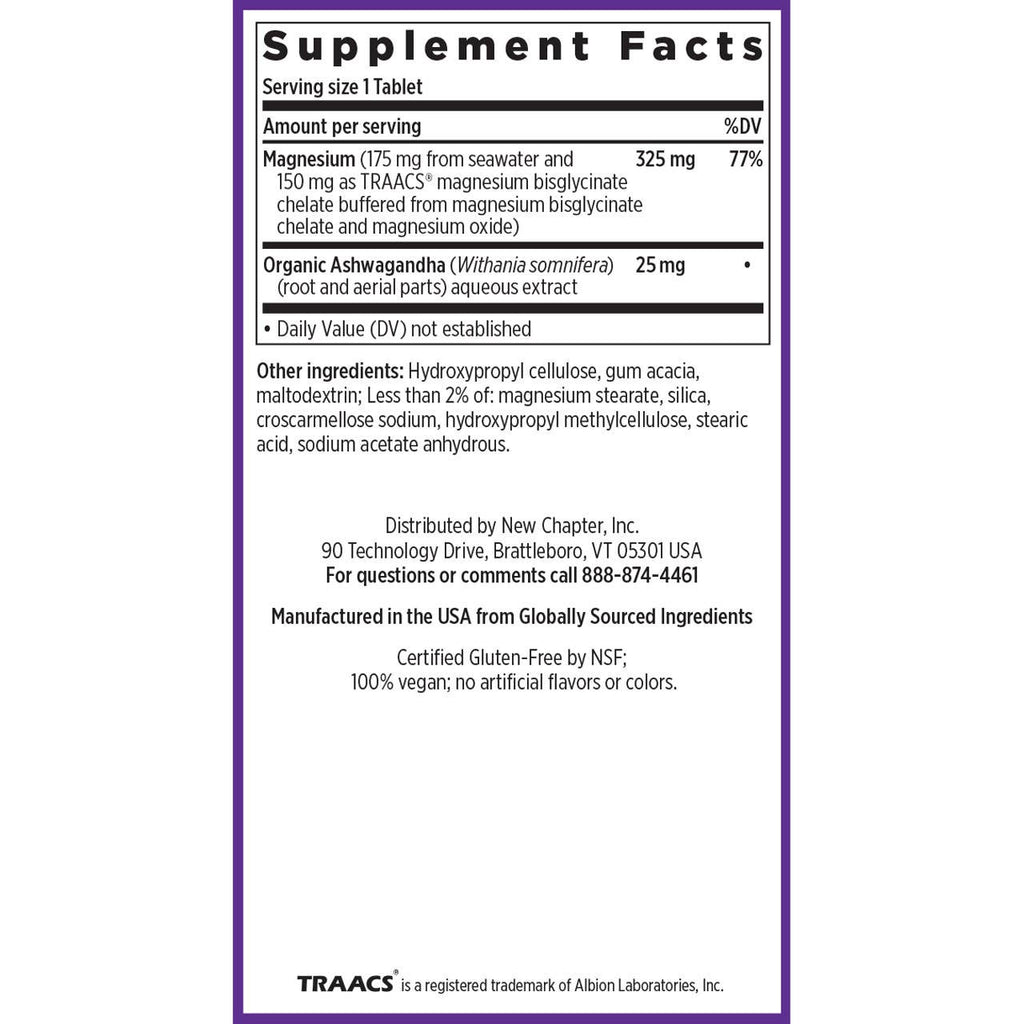 Magnesium & Ashwagandha, Muscle Recovery, Heart & Bone, 30t
