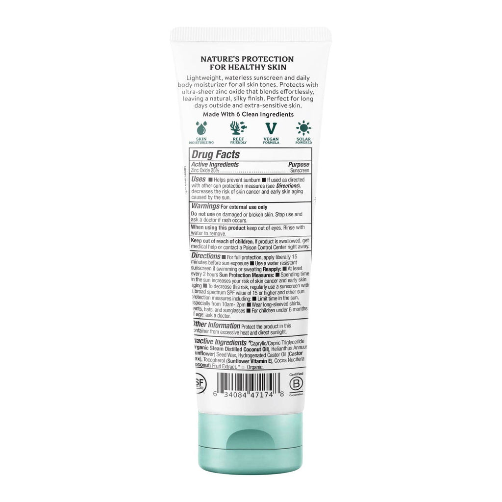 Badger Mineral Daily Sunscreen SPF 50, with Zinc Oxide: 4 fl oz tube