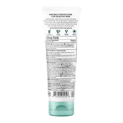 Badger Mineral Daily Sunscreen SPF 50, with Zinc Oxide: 4 fl oz tube