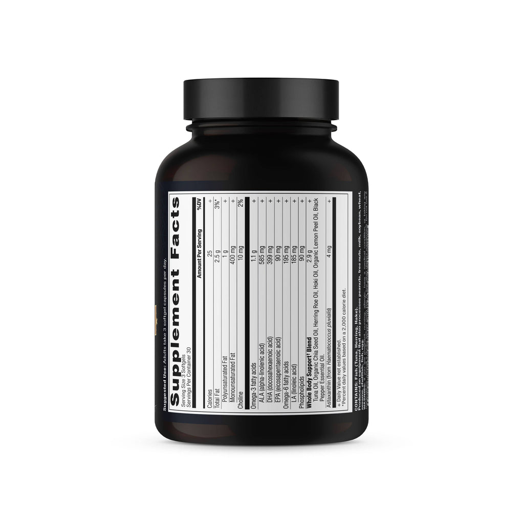 Omega-3s Whole Body | (90 Softgels): Black