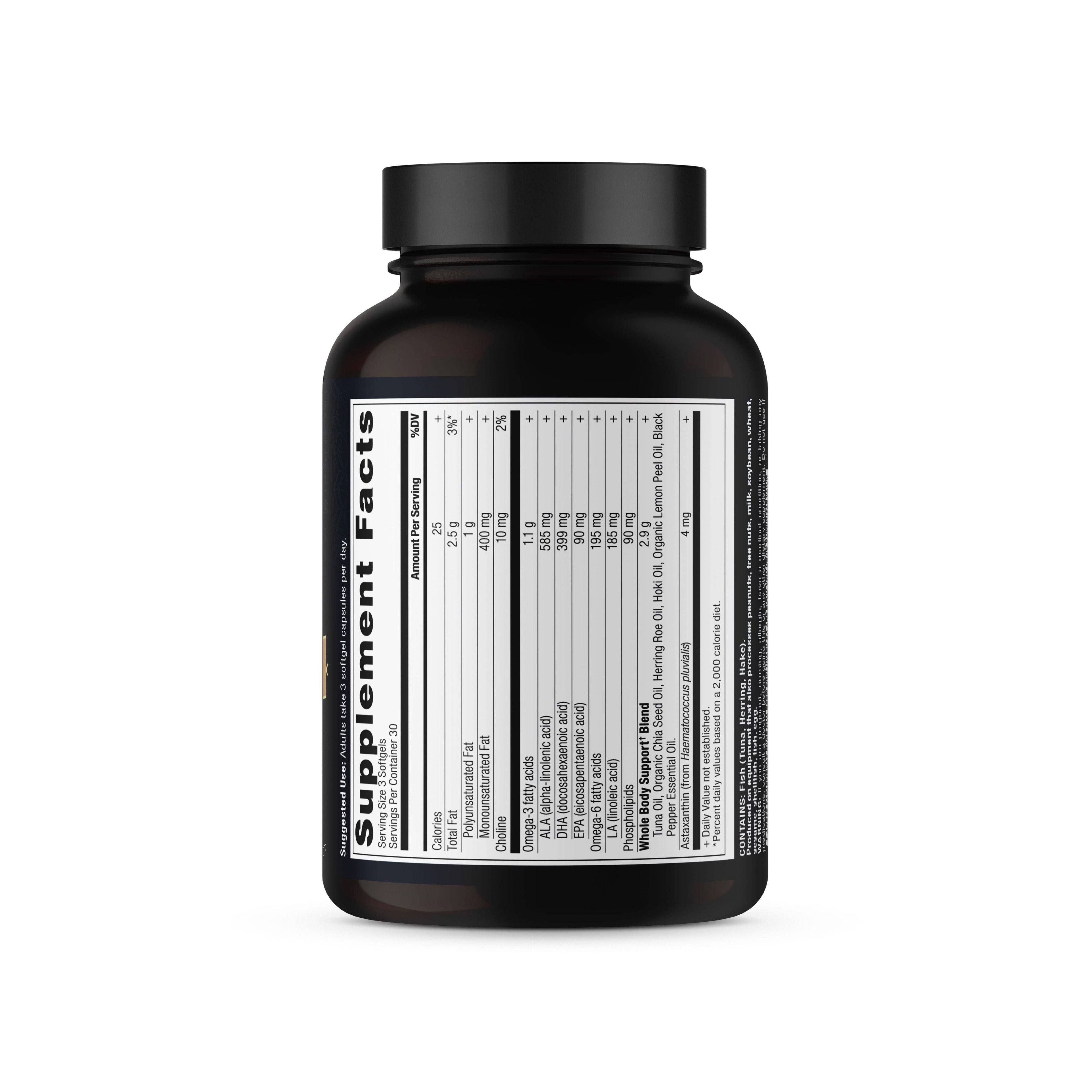 Omega-3s Whole Body | (90 Softgels): Black
