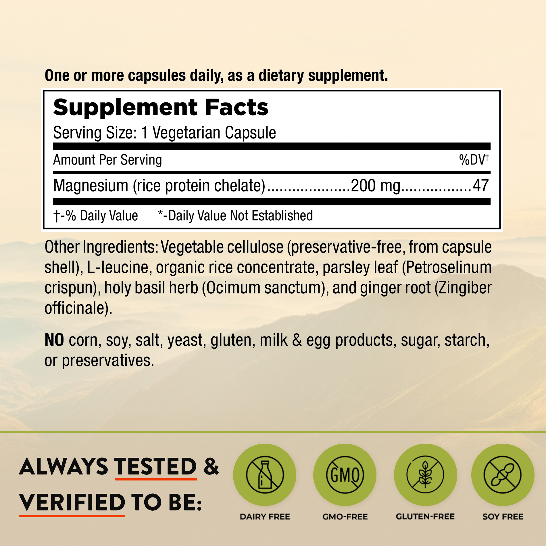 Mt. Angel Vitamins' Good Magnesium - 60 Capsules: 60