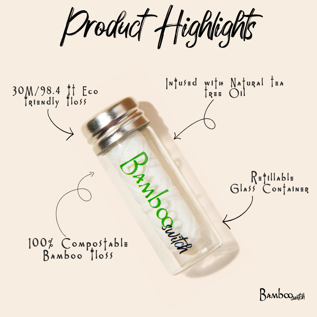 Vegan Bamboo Floss | Earth Day Bestseller: Natural White