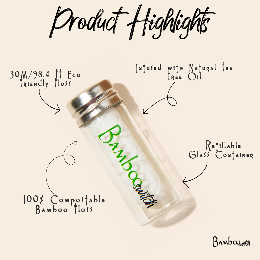 Vegan Bamboo Floss | Earth Day Bestseller: Natural White