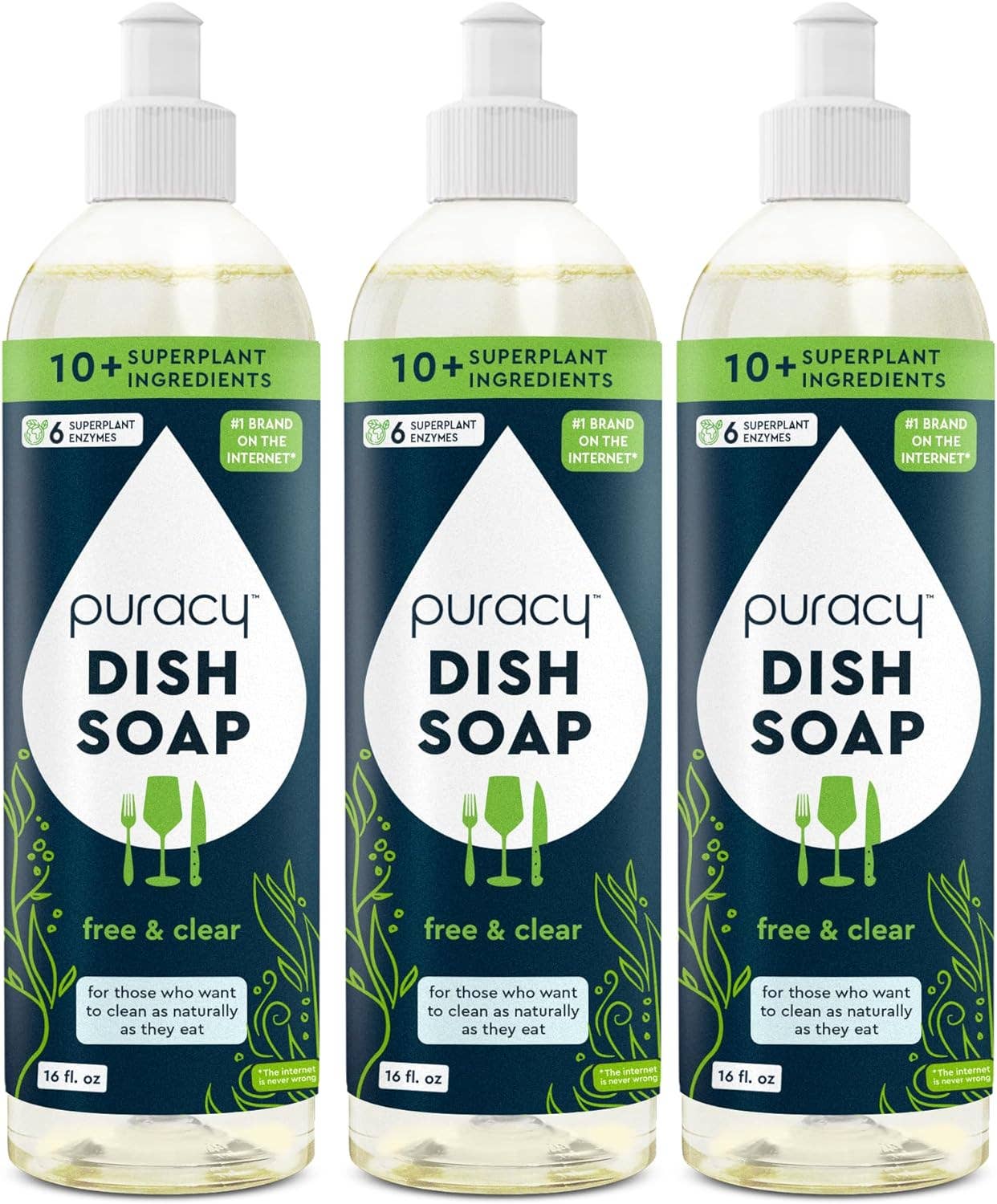 Dish Soap 16oz: Free and Clear (Unscented)