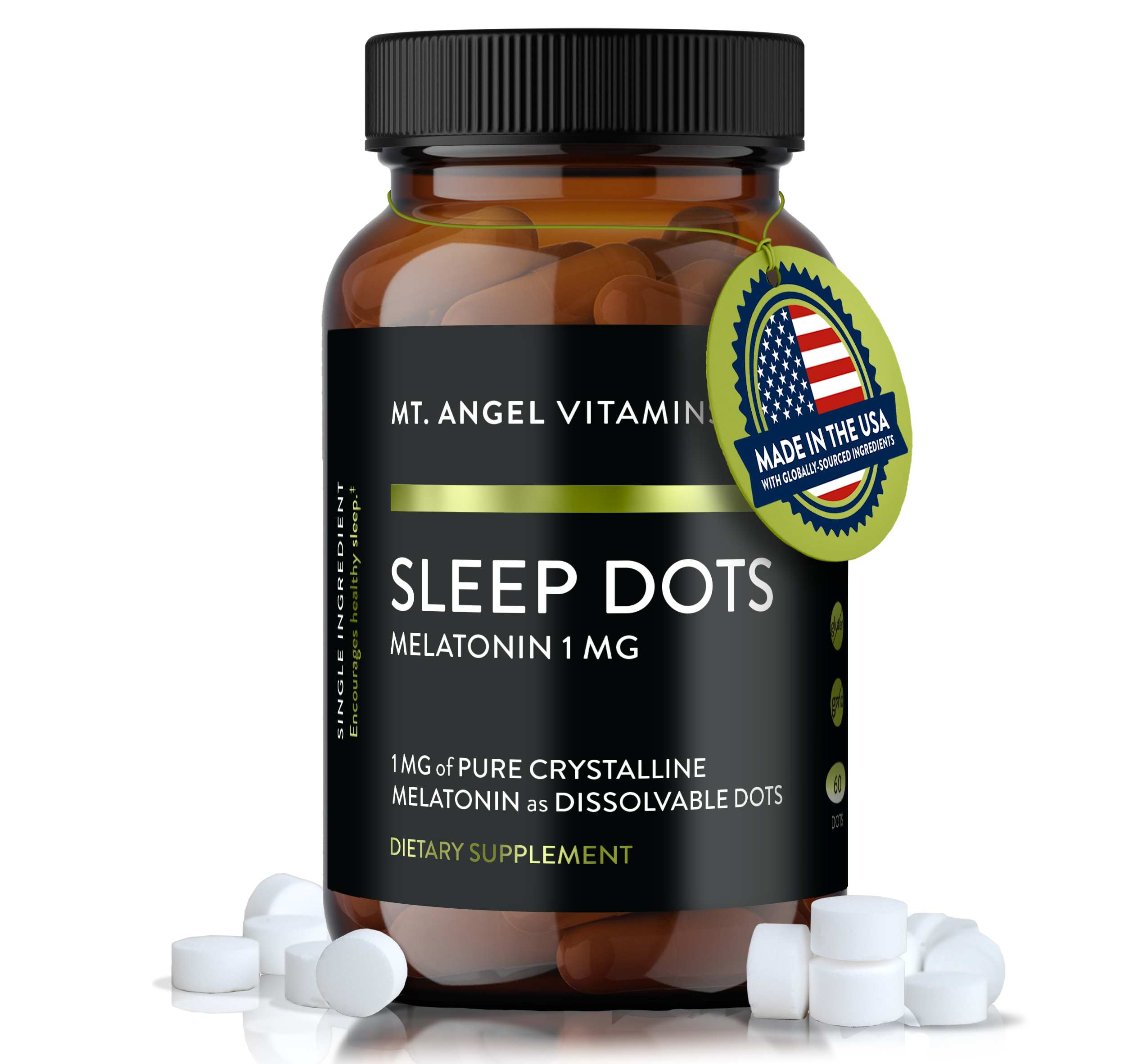 Mt. Angel Vitamins' Melatonin Wake/Sleep Dots - 60 Dots: 60 ct
