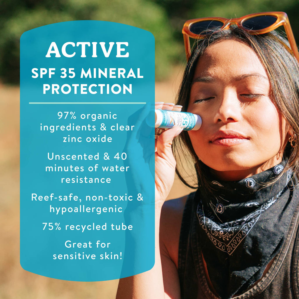 Mineral Sunscreen Face Stick SPF 35, Travel Size: 0.65oz Sticks
