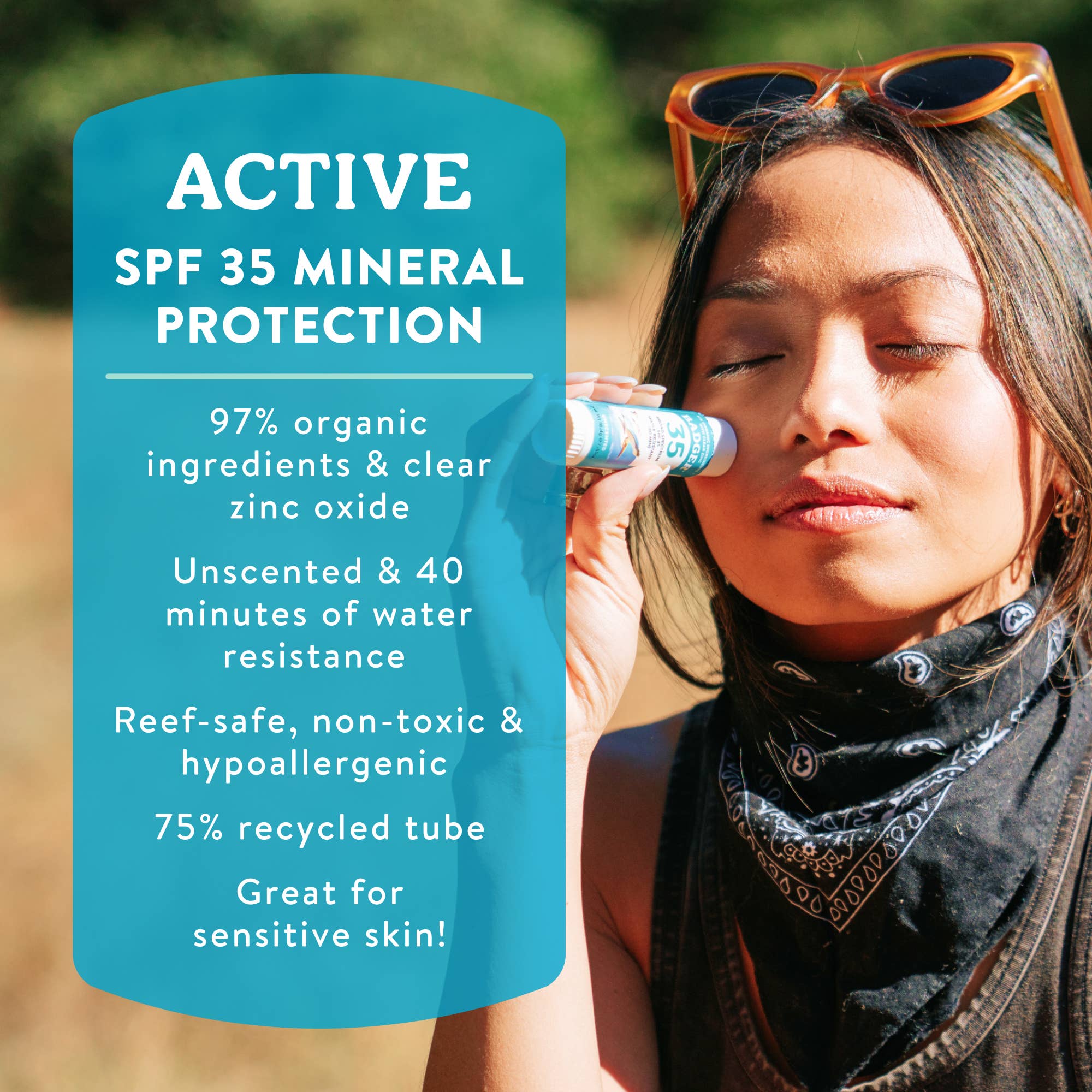 Mineral Sunscreen Face Stick SPF 35, Travel Size: 0.65oz Sticks