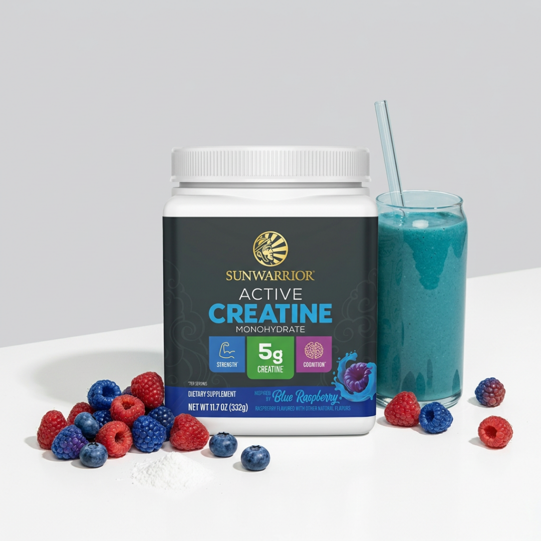 Blue Raspberry Active Creatine Drink Powder- Vegan, Soy-Free