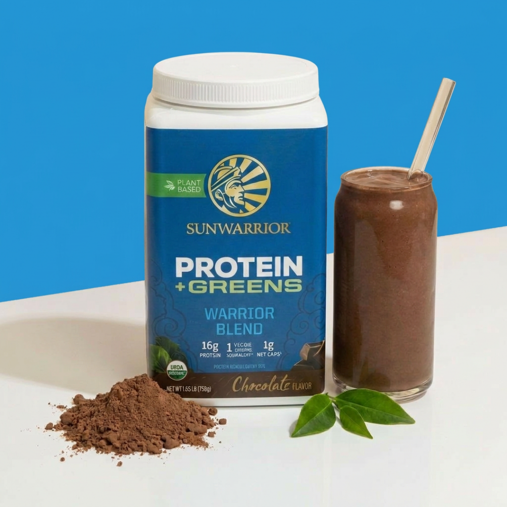Warrior Blend + Greens Chocolate - Vegan Pea Protein Powder