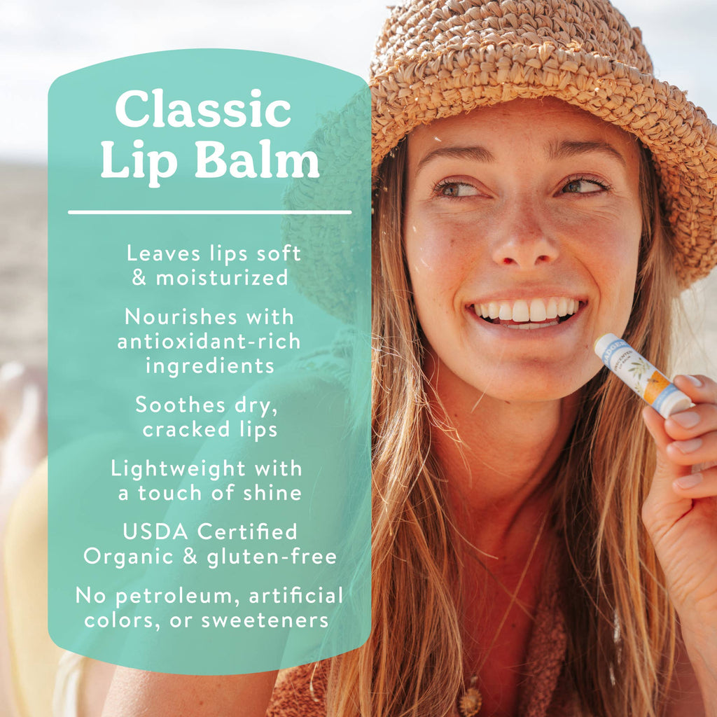 Badger Highland Mint Classic Lip Balm, Refreshing & Soothing: 0.15oz Sticks