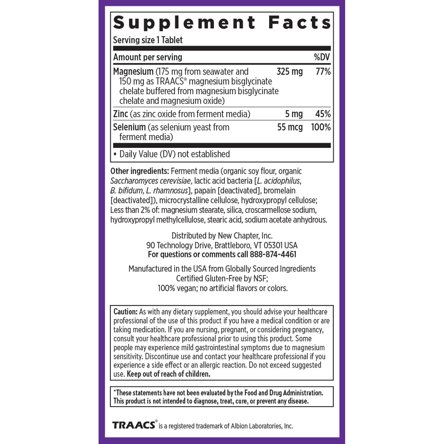 Magnesium-Selenium-Zinc Supplement, 30 Tablets