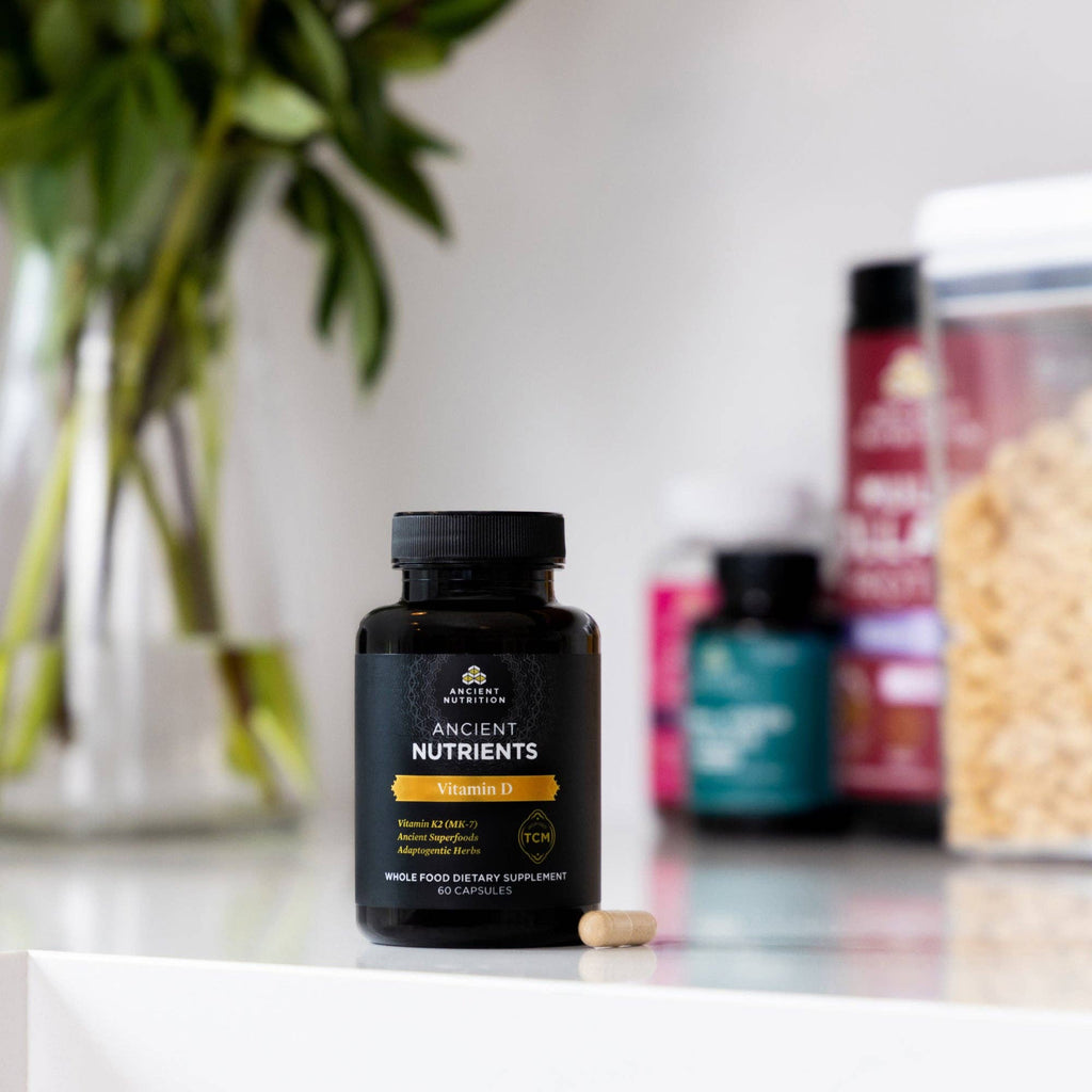 Ancient Nutrients Vitamin D3 + K2 | Capsules (60 Servings): Black