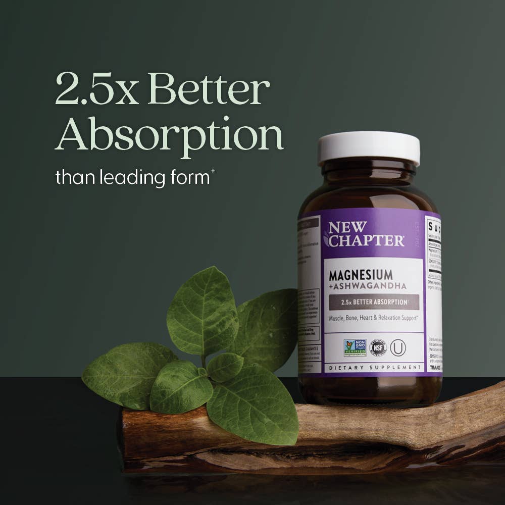 Magnesium & Ashwagandha, Muscle Recovery, Heart & Bone, 30t