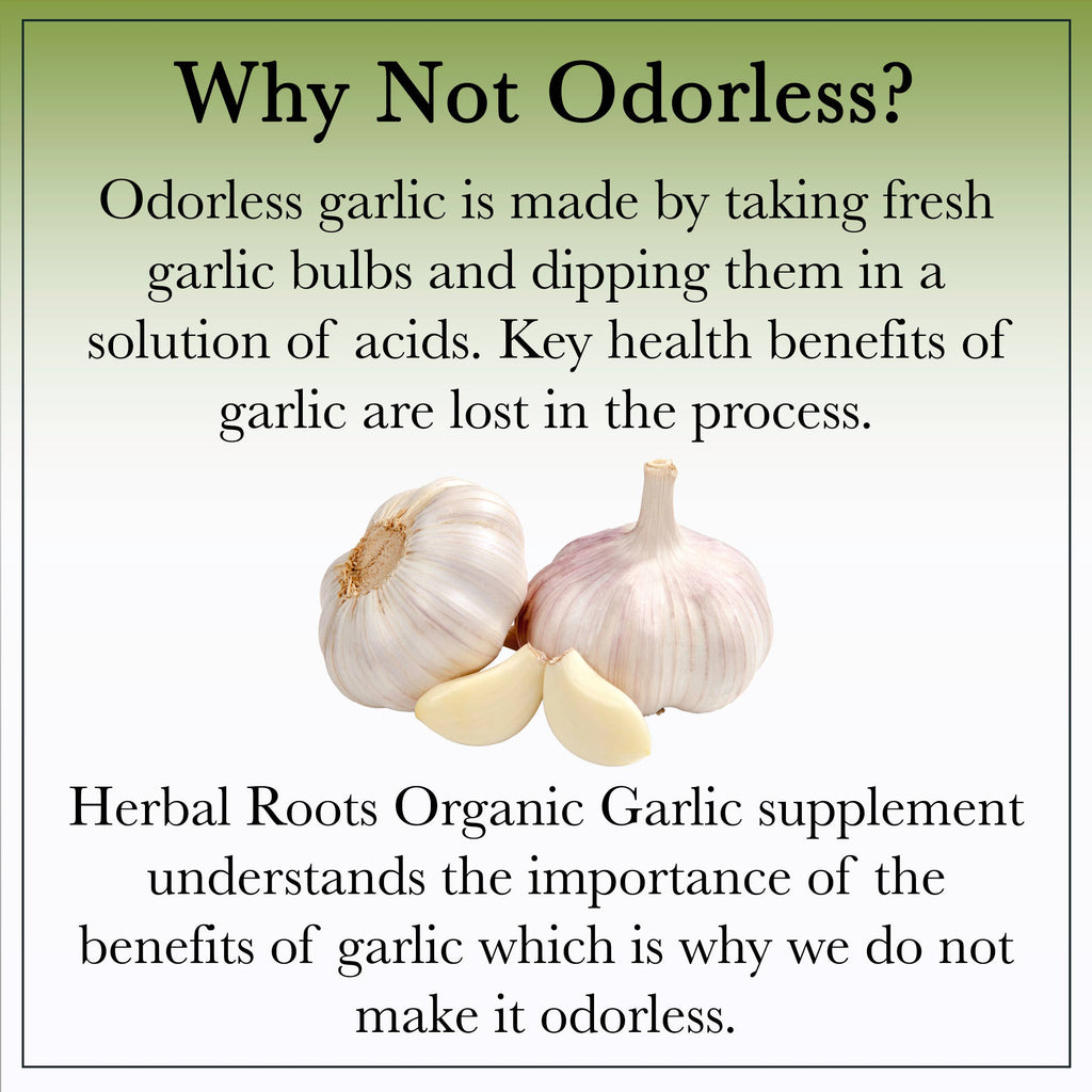 Herbal Roots Organic Whole Bulb Garlic Capsules