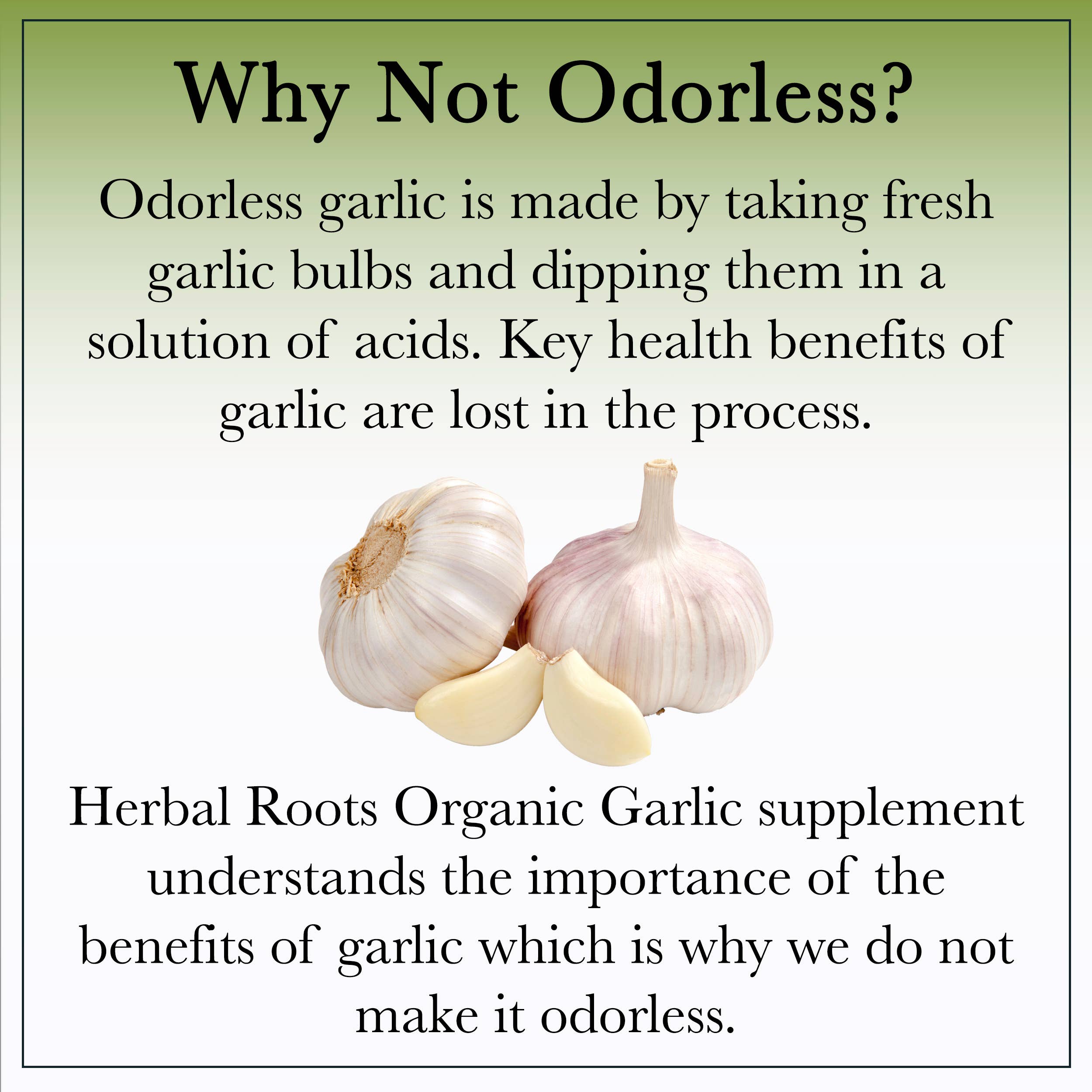 Herbal Roots Organic Whole Bulb Garlic Capsules
