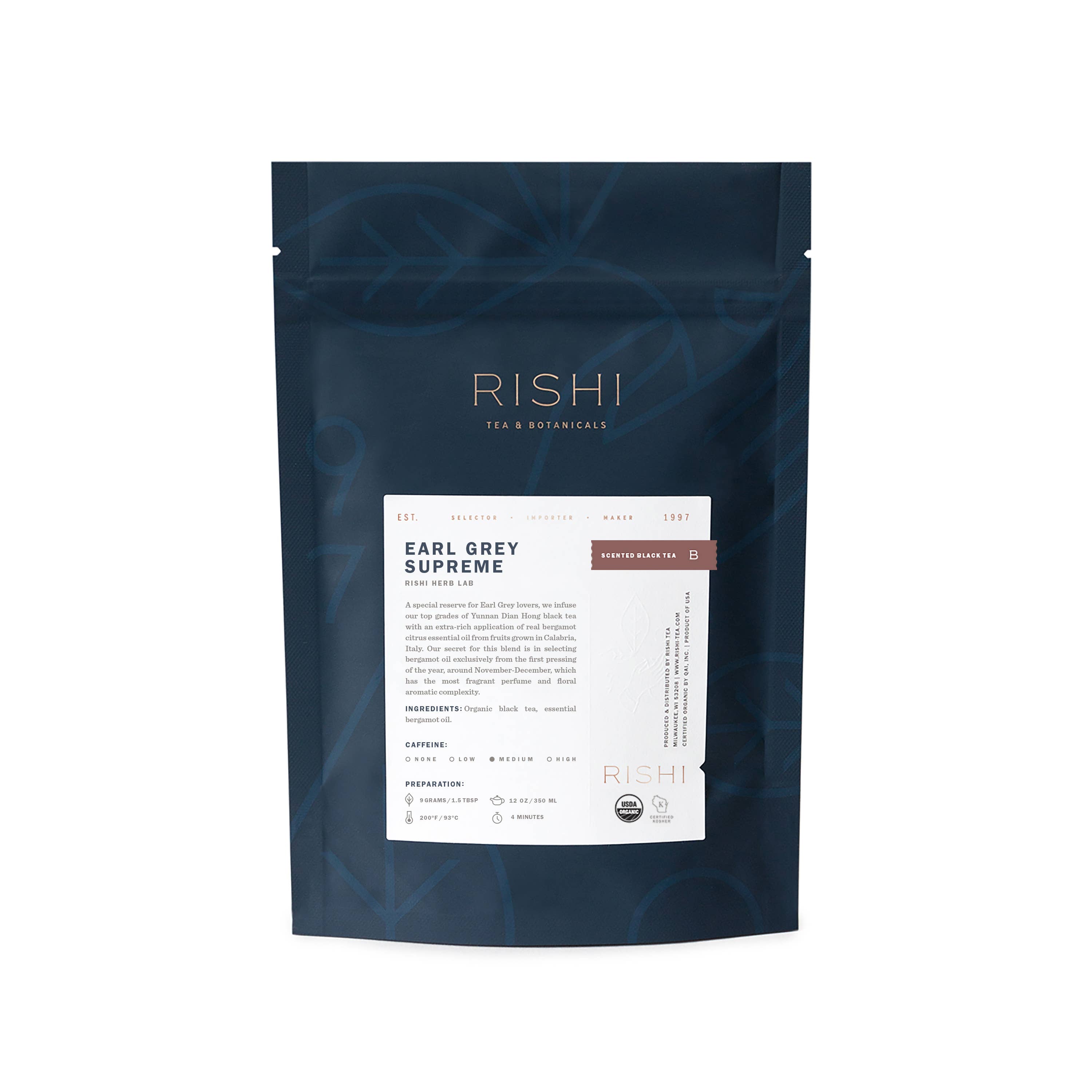 Earl Grey Supreme Organic Loose Black Tea (4 oz)