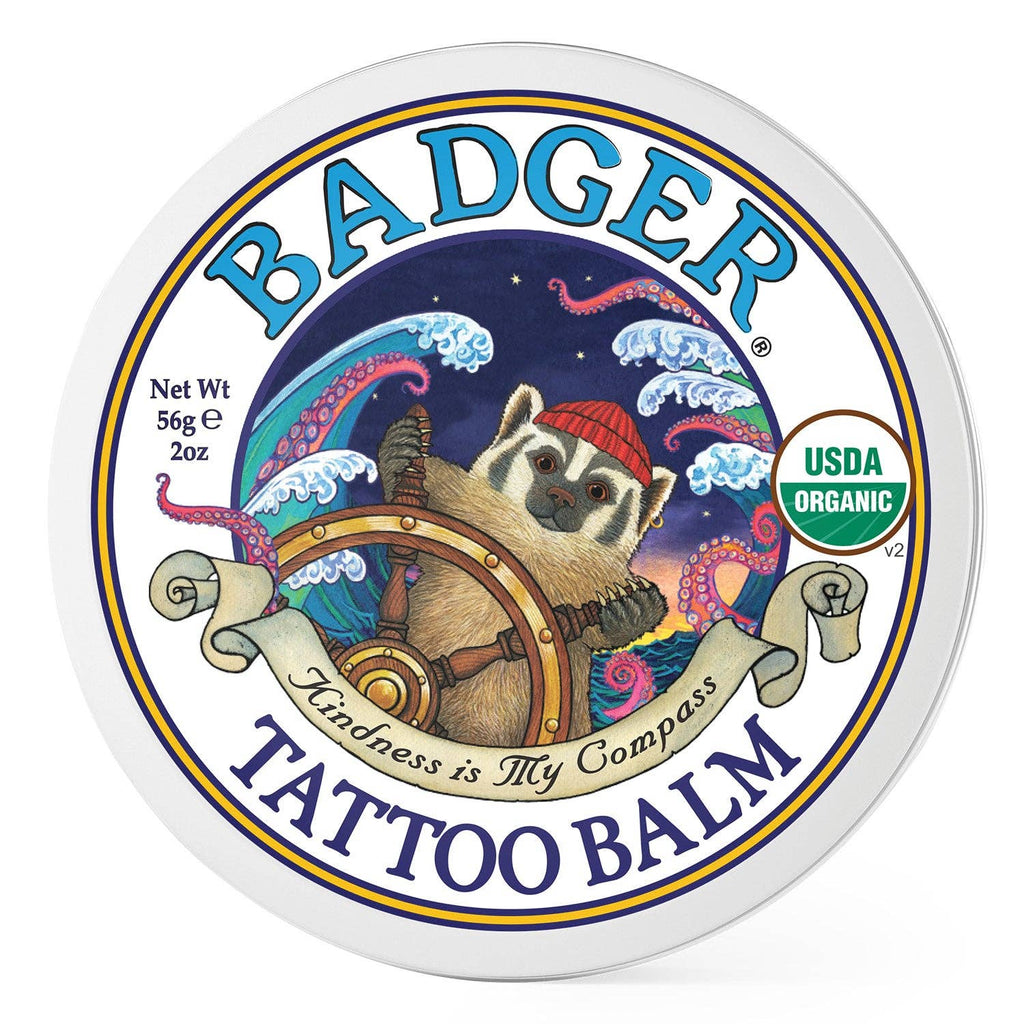 Badger Tattoo Balm, Organic Tattoo Aftercare: 2 oz Tin