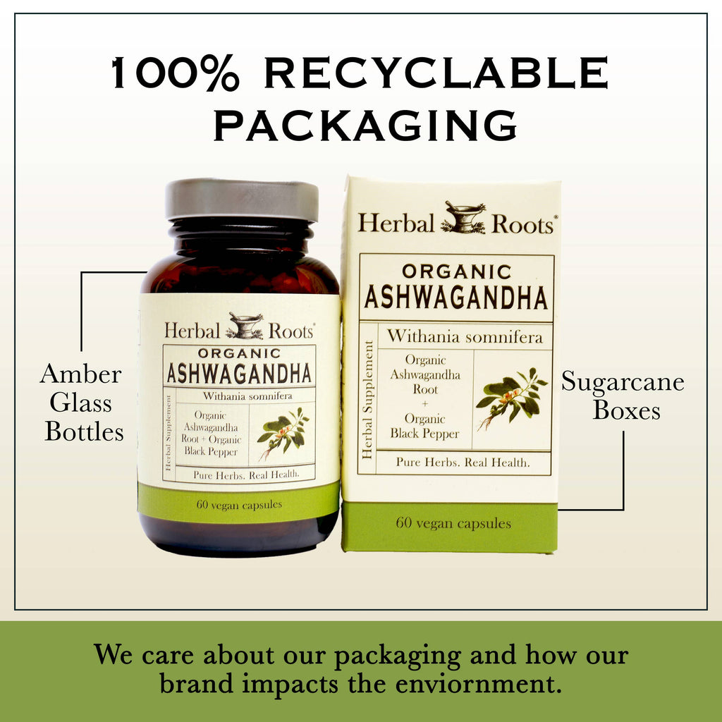 Herbal Roots Organic Ashwagandha Capsules
