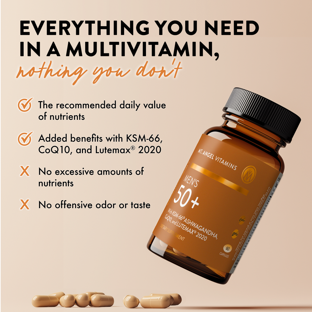 Mt. Angel Vitamins' Men's 50+ Multi - 60 Capsules: 60
