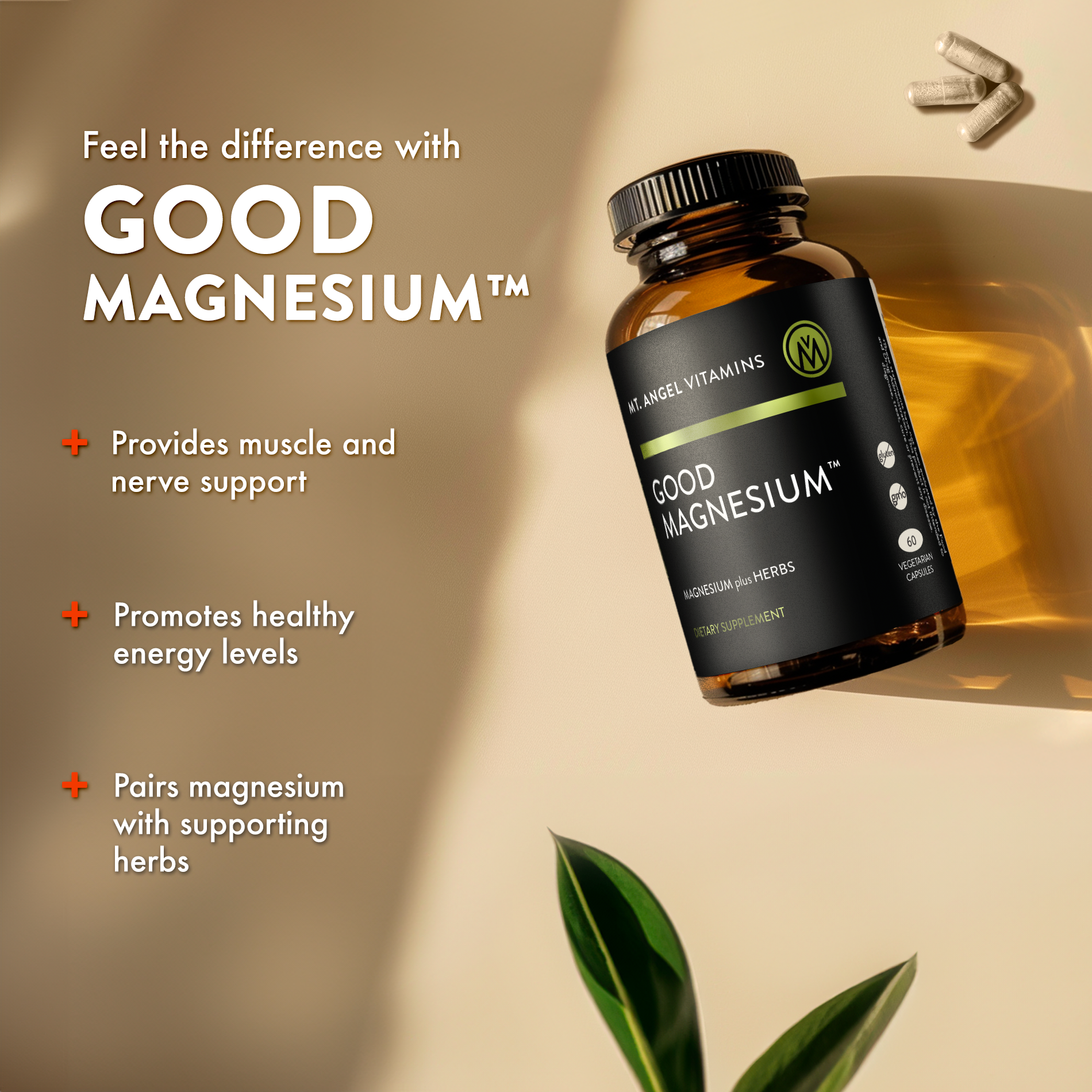Mt. Angel Vitamins' Good Magnesium - 60 Capsules: 60