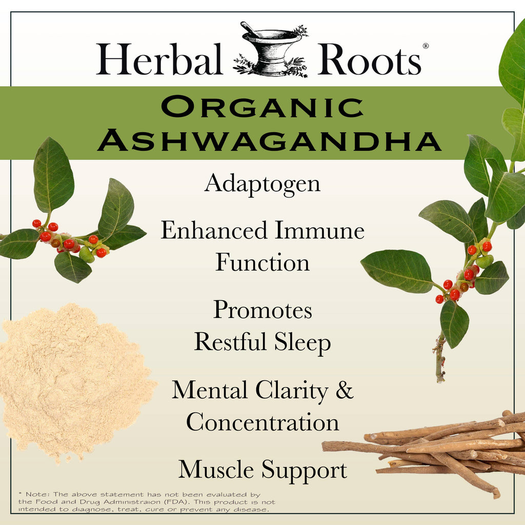 Herbal Roots Organic Ashwagandha Capsules