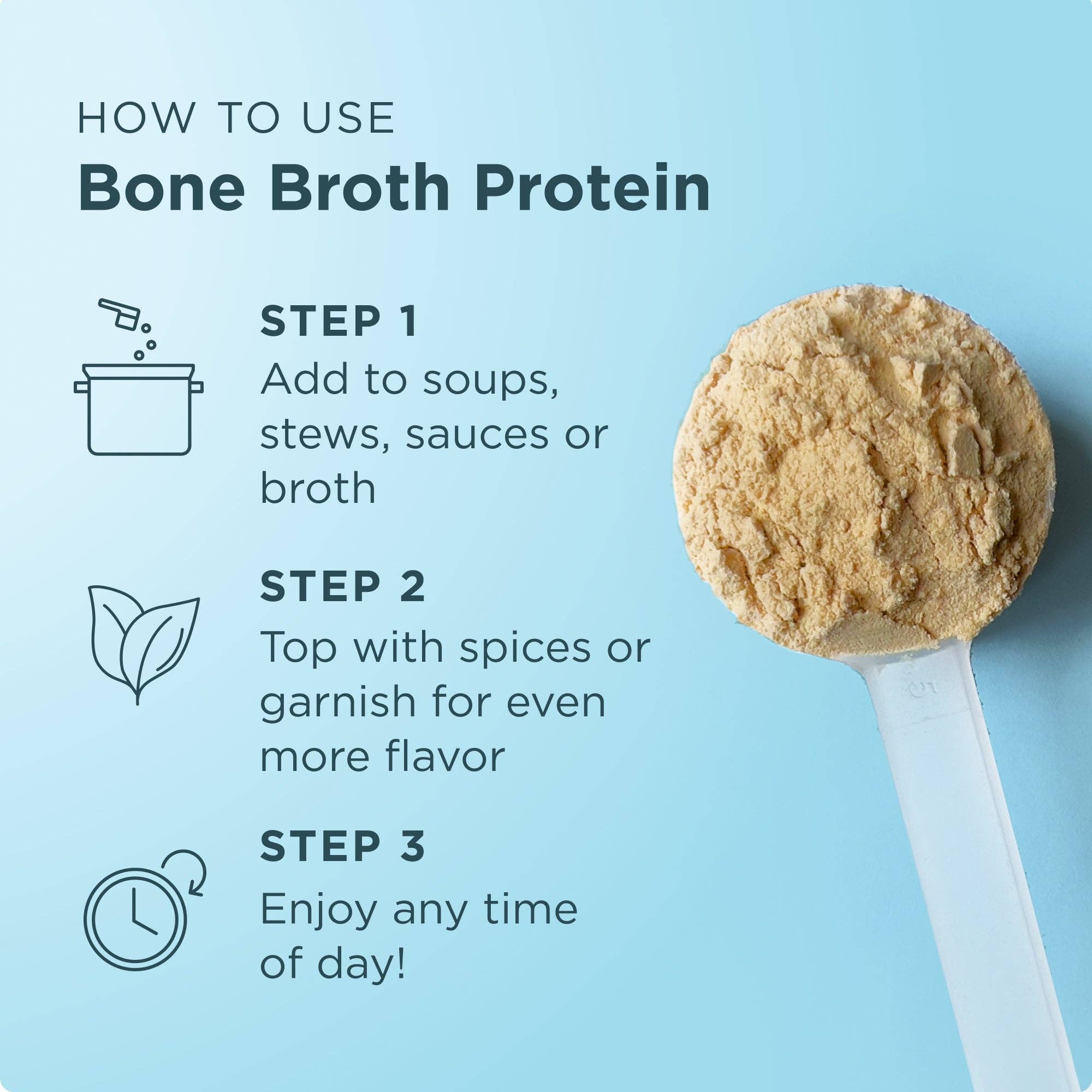 Bone Broth - Protein - Pure - 20 servings: Black