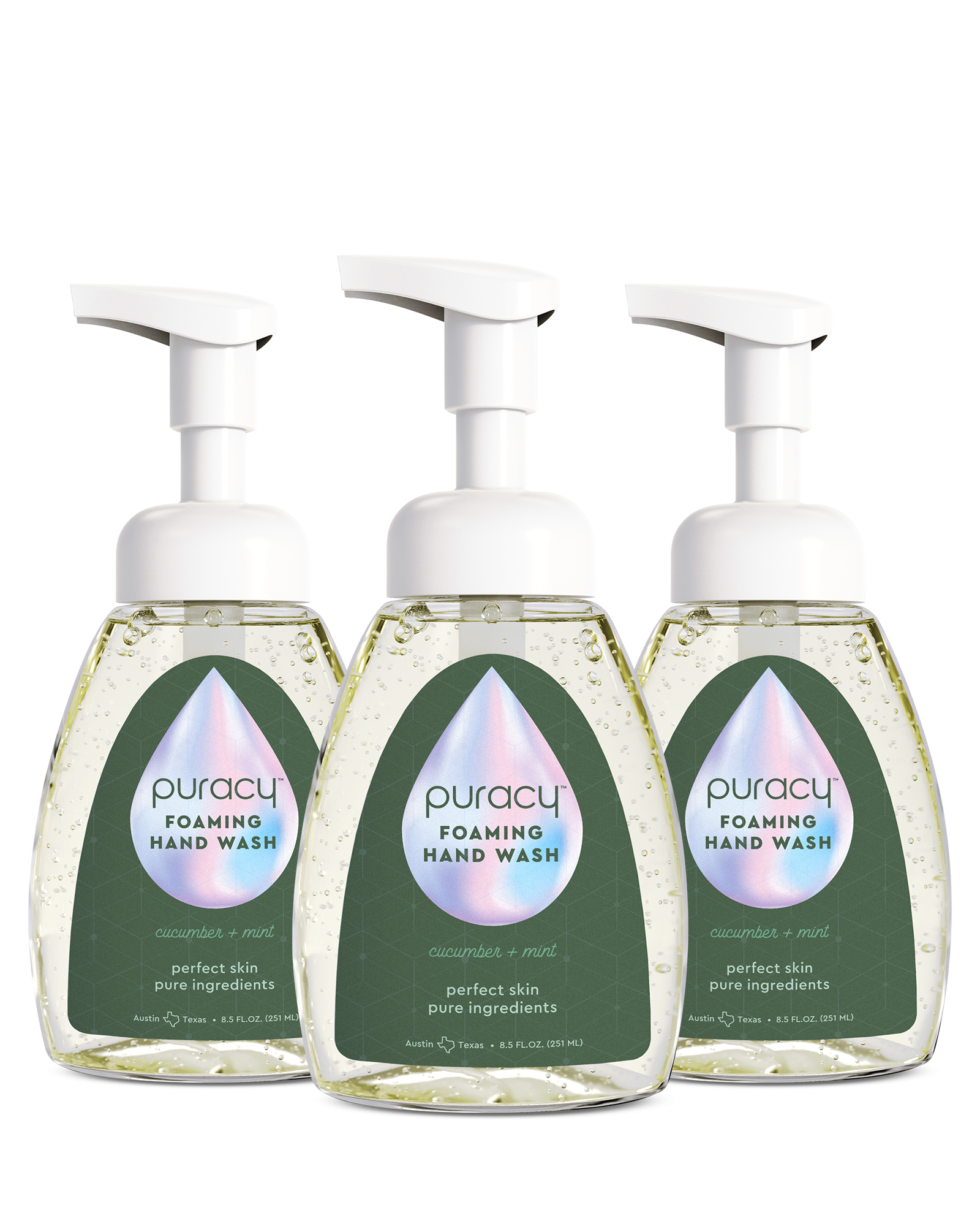Puracy Natural Foaming Hand Soap: Cucumber & Mint / 8.5oz