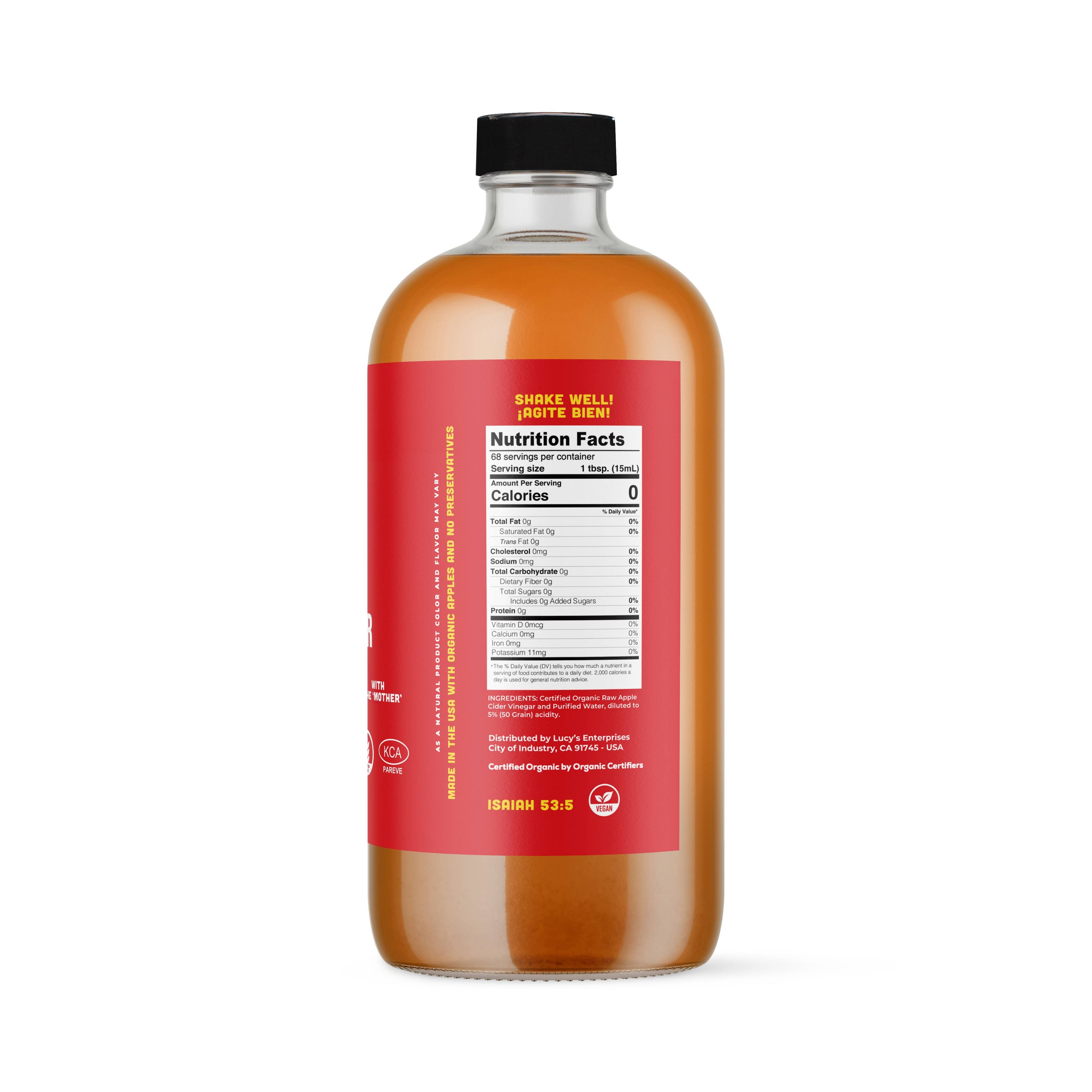 Lucy's Family Owned - Organic Apple Cider Vinegar 34oz.