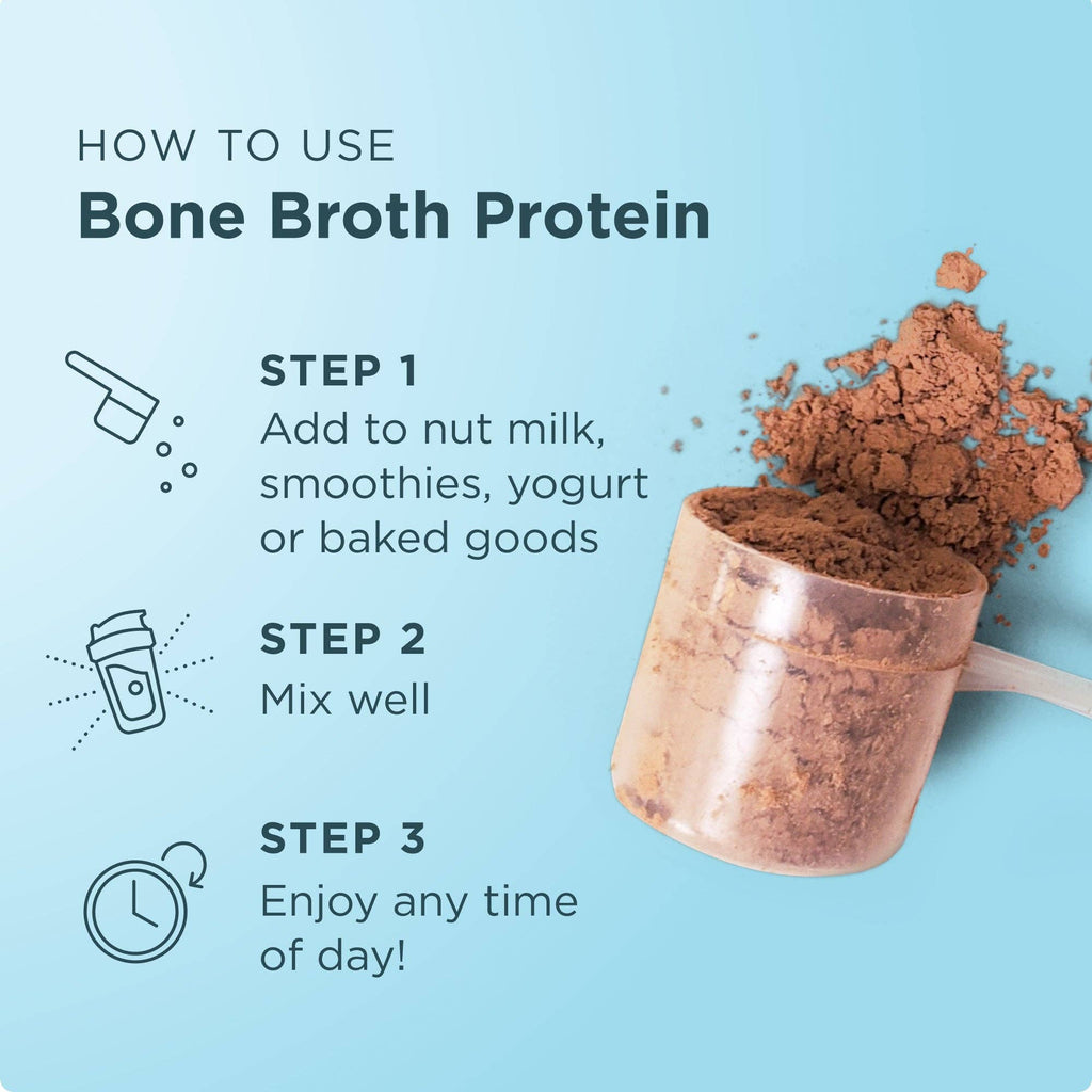 Bone Broth Protein Powder - Chocolate - 20 servings: Black