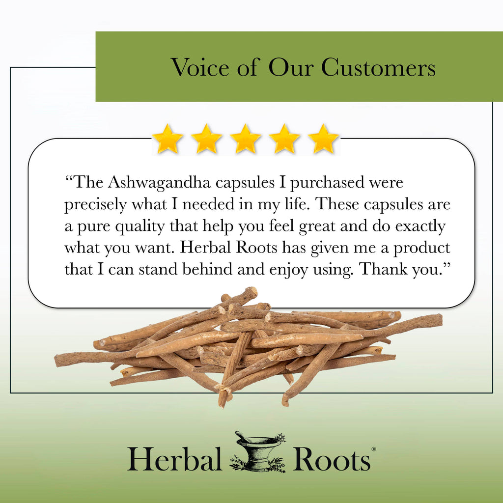 Herbal Roots Organic Ashwagandha Capsules