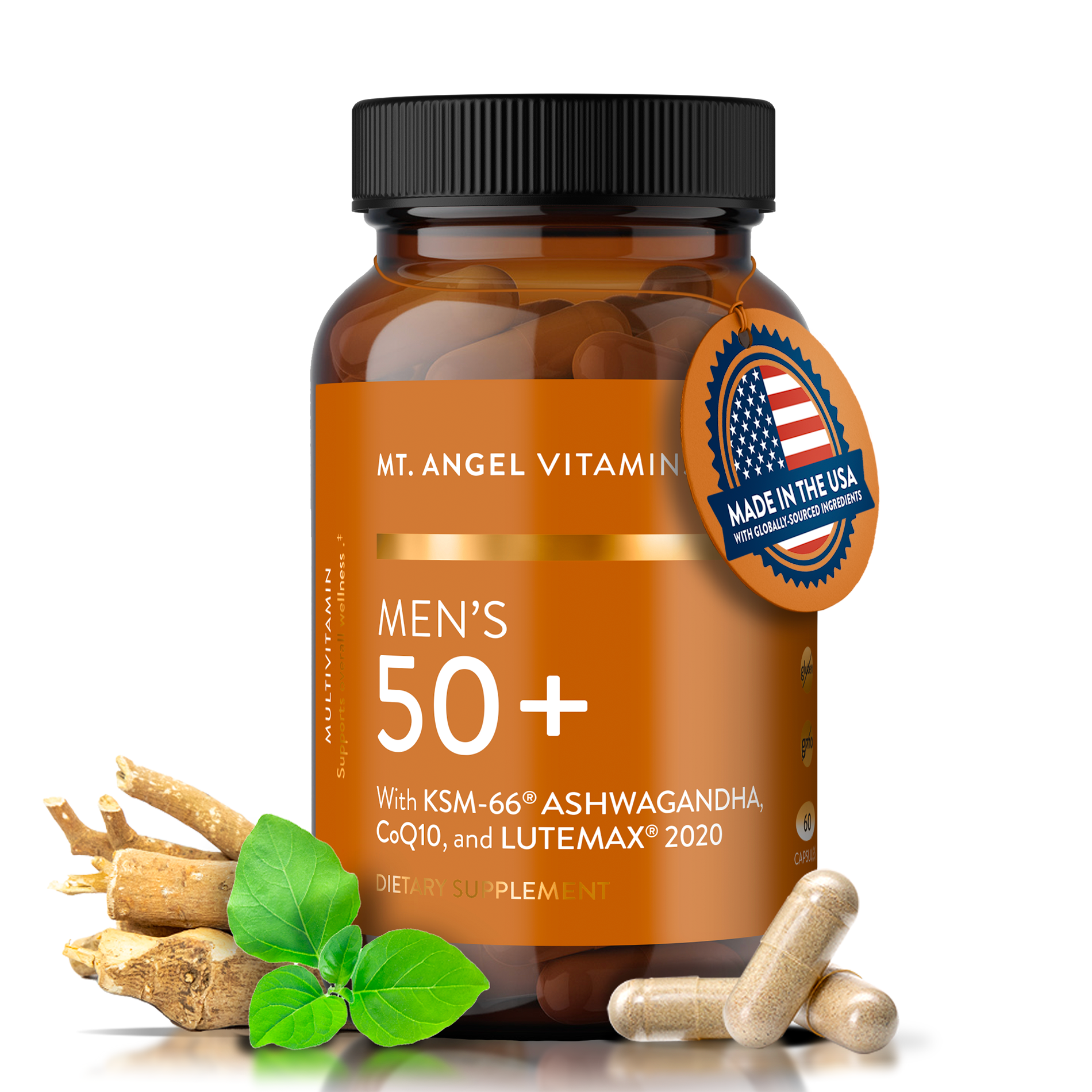 Mt. Angel Vitamins' Men's 50+ Multi - 60 Capsules: 60