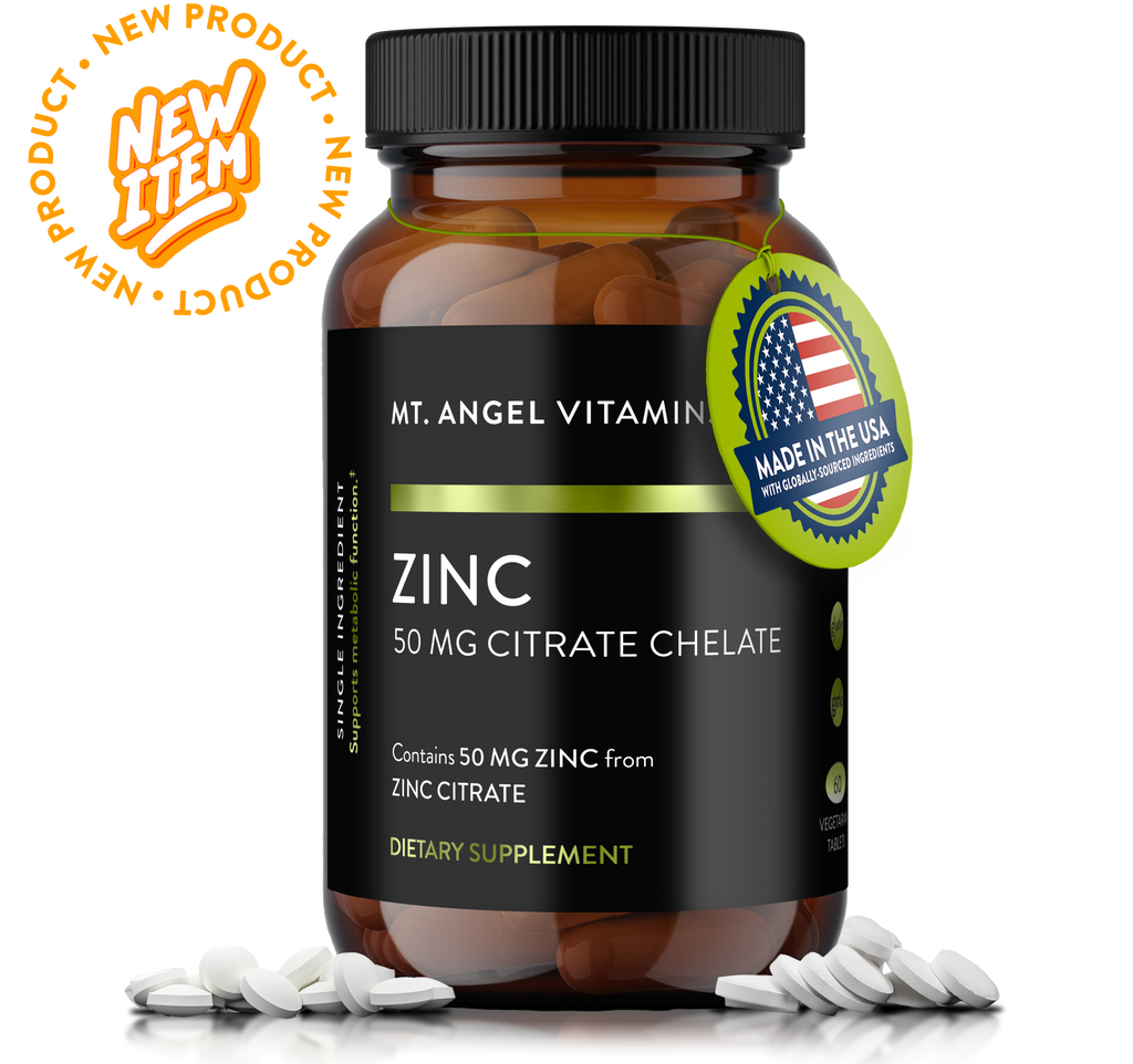Mt. Angel Vitamins' Zinc Citrate Chelate 50mg - 60 Tablets