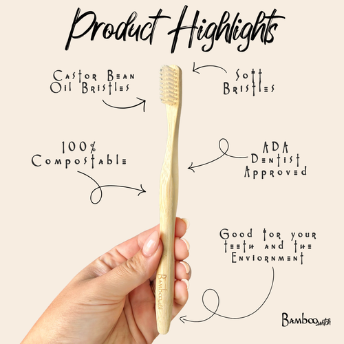 100% Compostable Bamboo Toothbrush | Earth Day Bestseller