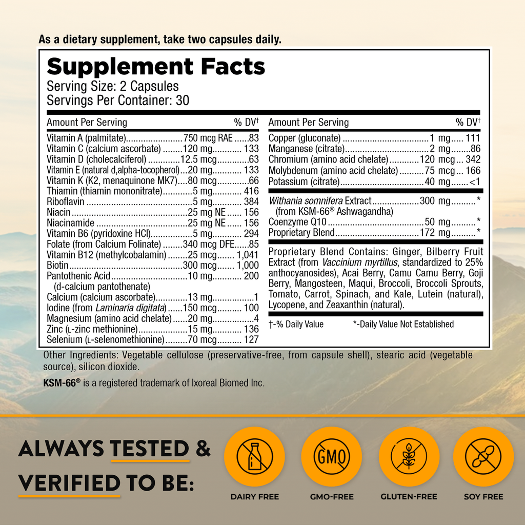Mt. Angel Vitamins' Men's Multi - 60 Capsules: 60