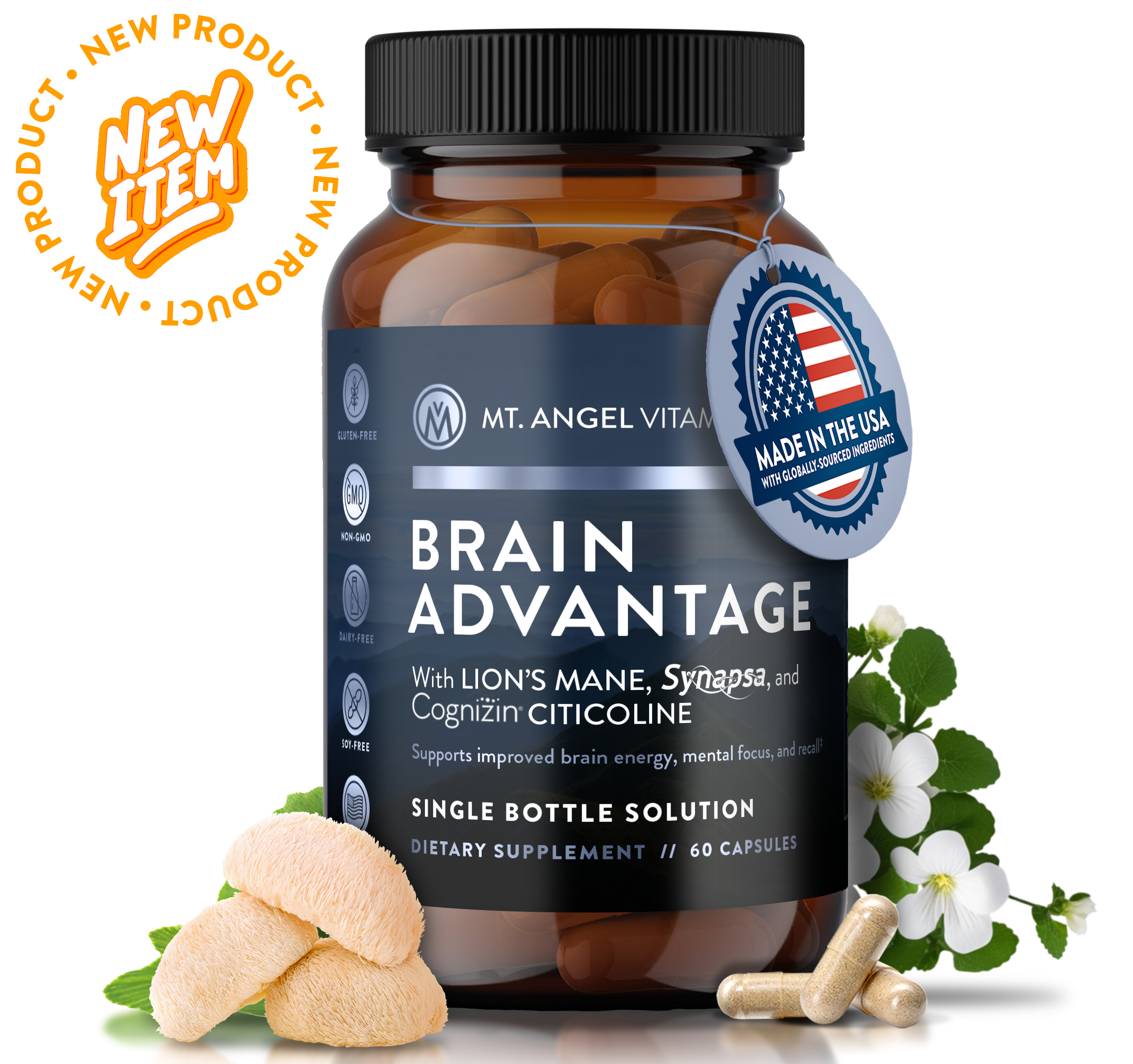 Mt. Angel Vitamins' Brain Advantage -  60 CT