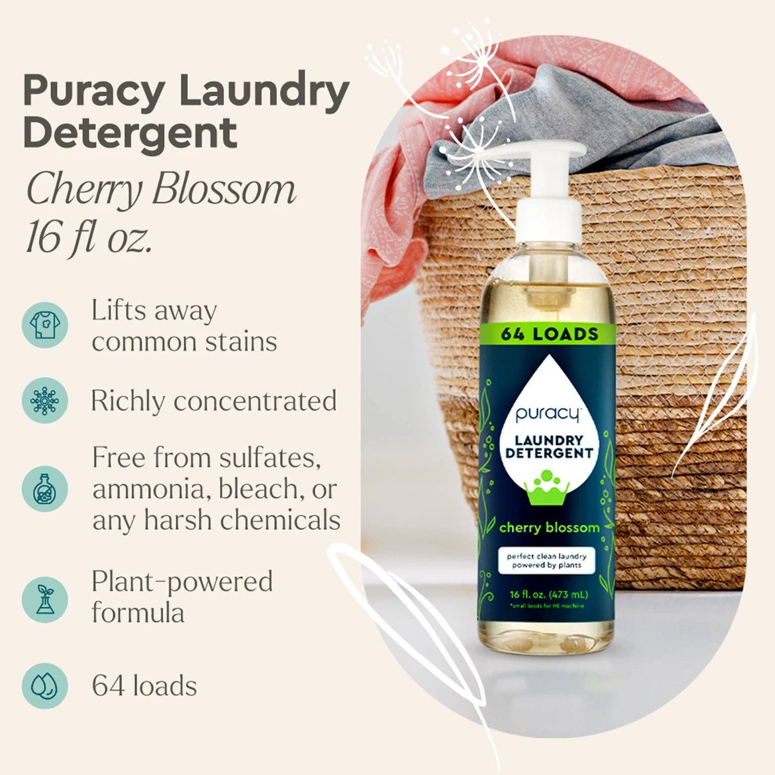 Laundry Detergent (Concentrated, Sulfate-Free): Fresh Linen / Standard