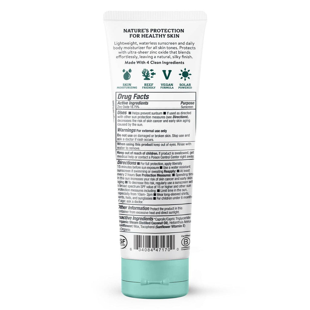 Badger Mineral Daily Sunscreen SPF 30, with Zinc Oxide: 4 fl oz tube