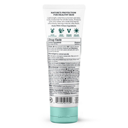 Badger Mineral Daily Sunscreen SPF 30, with Zinc Oxide: 4 fl oz tube