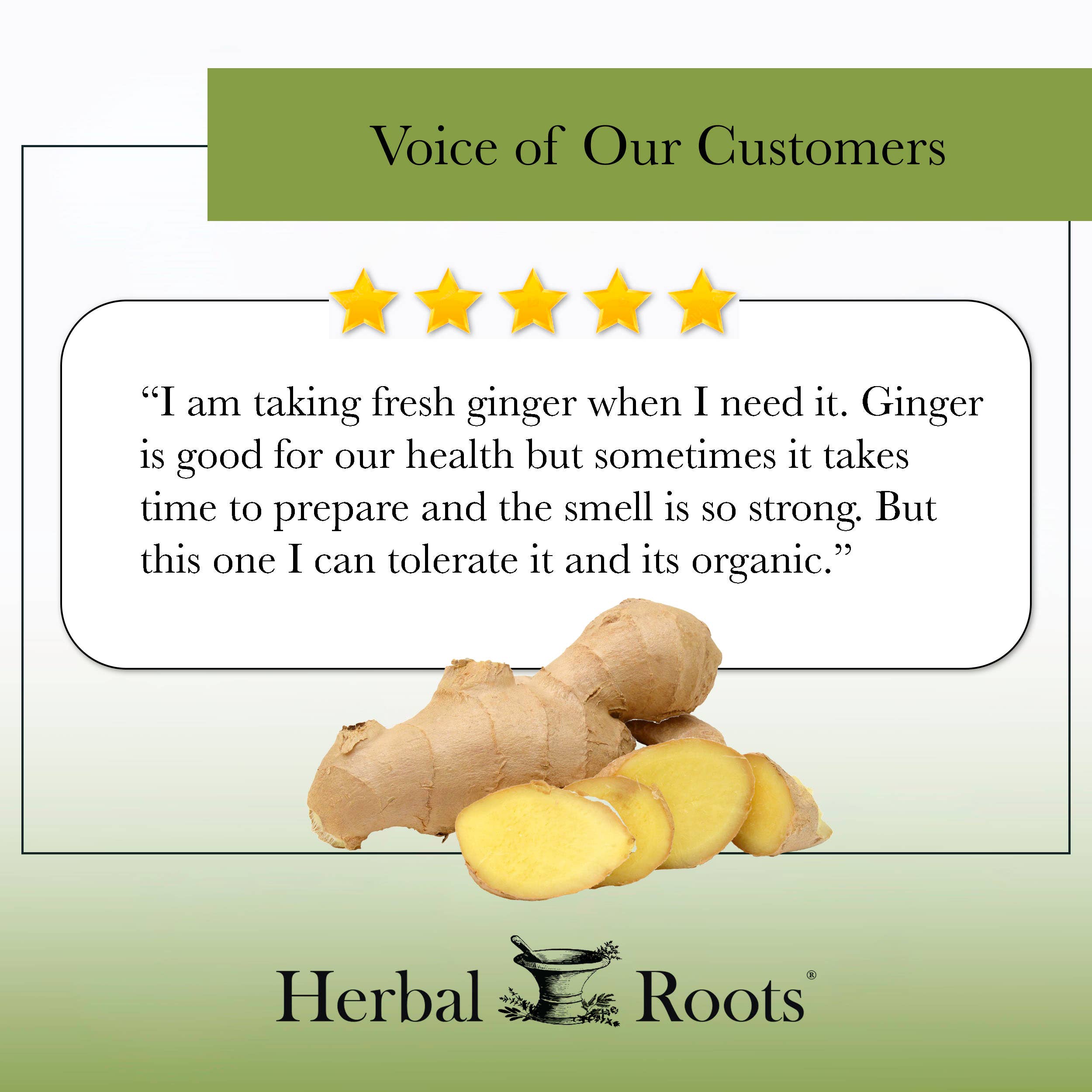 Herbal Roots Organic Ginger Root Capsules