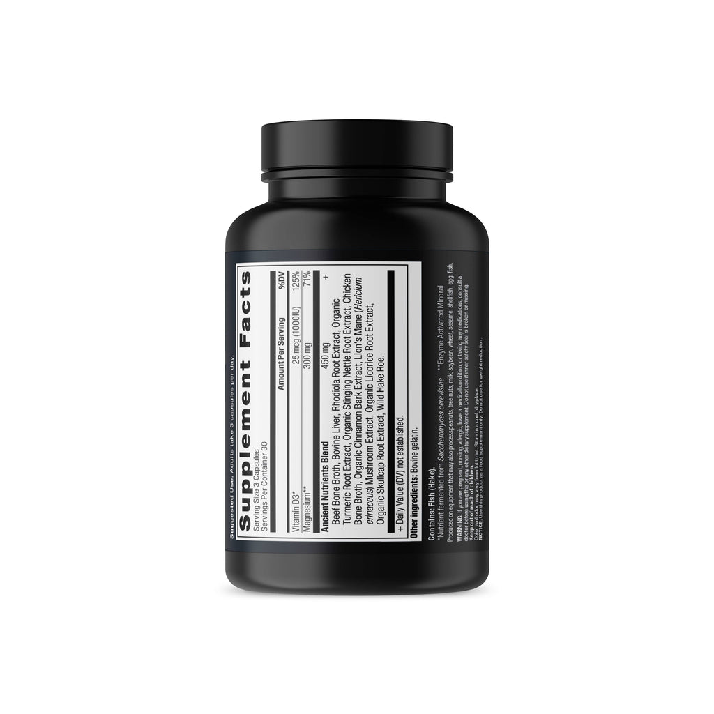 Ancient Nutrients Magnesium | Capsules (30 Servings): Black
