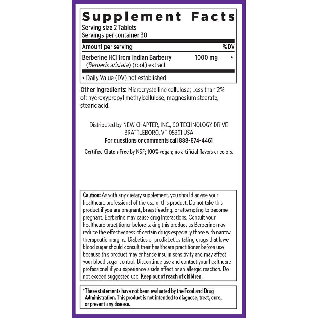 Berberine Supplement, 1000 mg, 60 Tablets