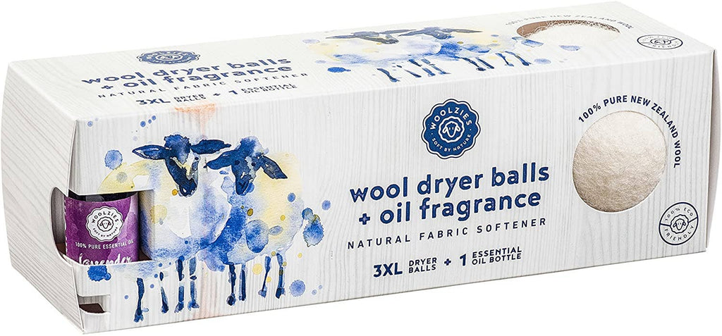 Wool Dryer Balls Set Of 3 + 1 Essential Oil: Light Lavender / Lavender